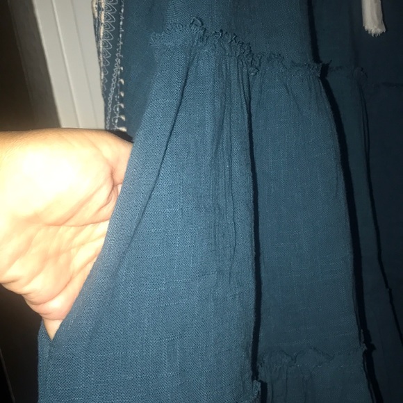 Free people Tunic teal/white Size S NWT. BIN F - Picture 14 of 15